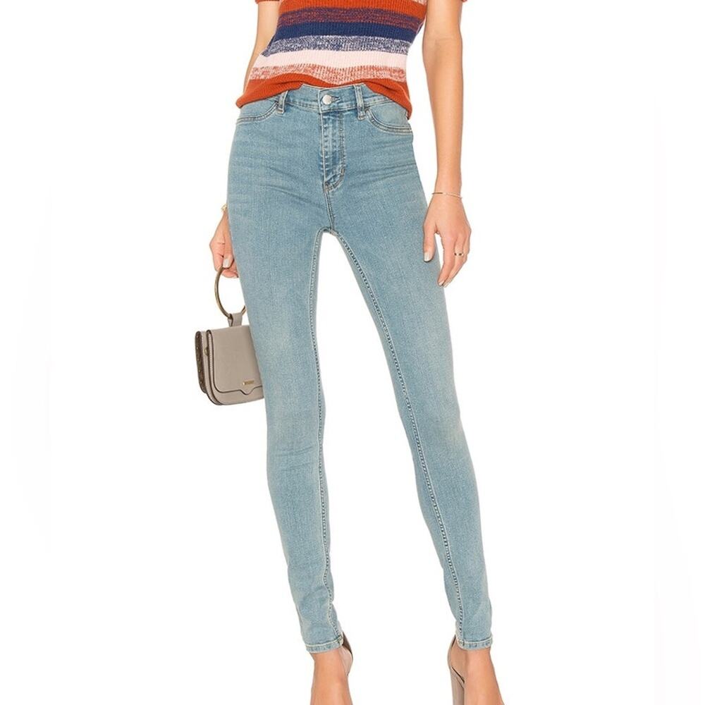 Free People Long & Lean Light Wash Skinny Ankle Jeans Size 25
